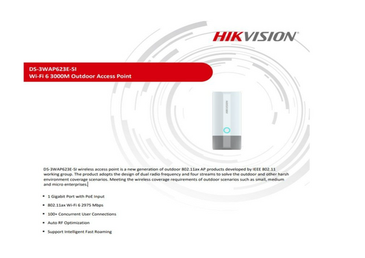 HIKVISION 3000M WIFI 6 OUTDOOR ACCESS POINT - NeonSales {{ shop.shopifyCountryName }}
