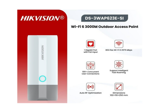 HIKVISION 3000M WIFI 6 OUTDOOR ACCESS POINT - NeonSales {{ shop.shopifyCountryName }}