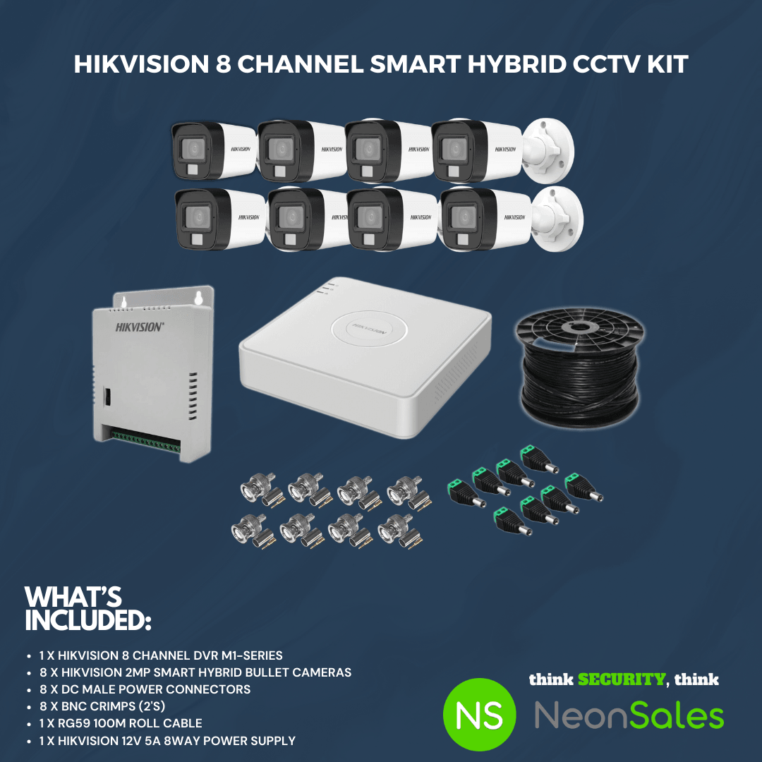 HIKVISION 8CH HYBRID CCTV KIT - NeonSales South Africa