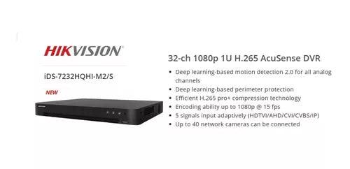 HIKVISION ACUSENSE 32CH DVR IDS-7232HQHI-M2/S(E) - NeonSales {{ shop.shopifyCountryName }}