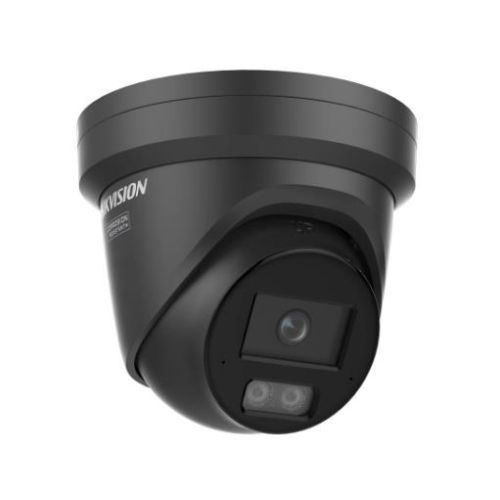 Hikvision DS-2CD2387G3-LI2UY 8MP ColorVu turret camera 2.8mm black angled view