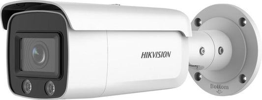 Hikvision DS-2CD2T27G2-L 4mm ColorVu bullet camera angled view