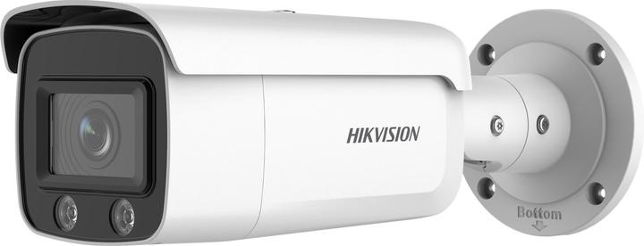 Hikvision DS-2CD2T27G2-L 4mm ColorVu bullet camera angled view