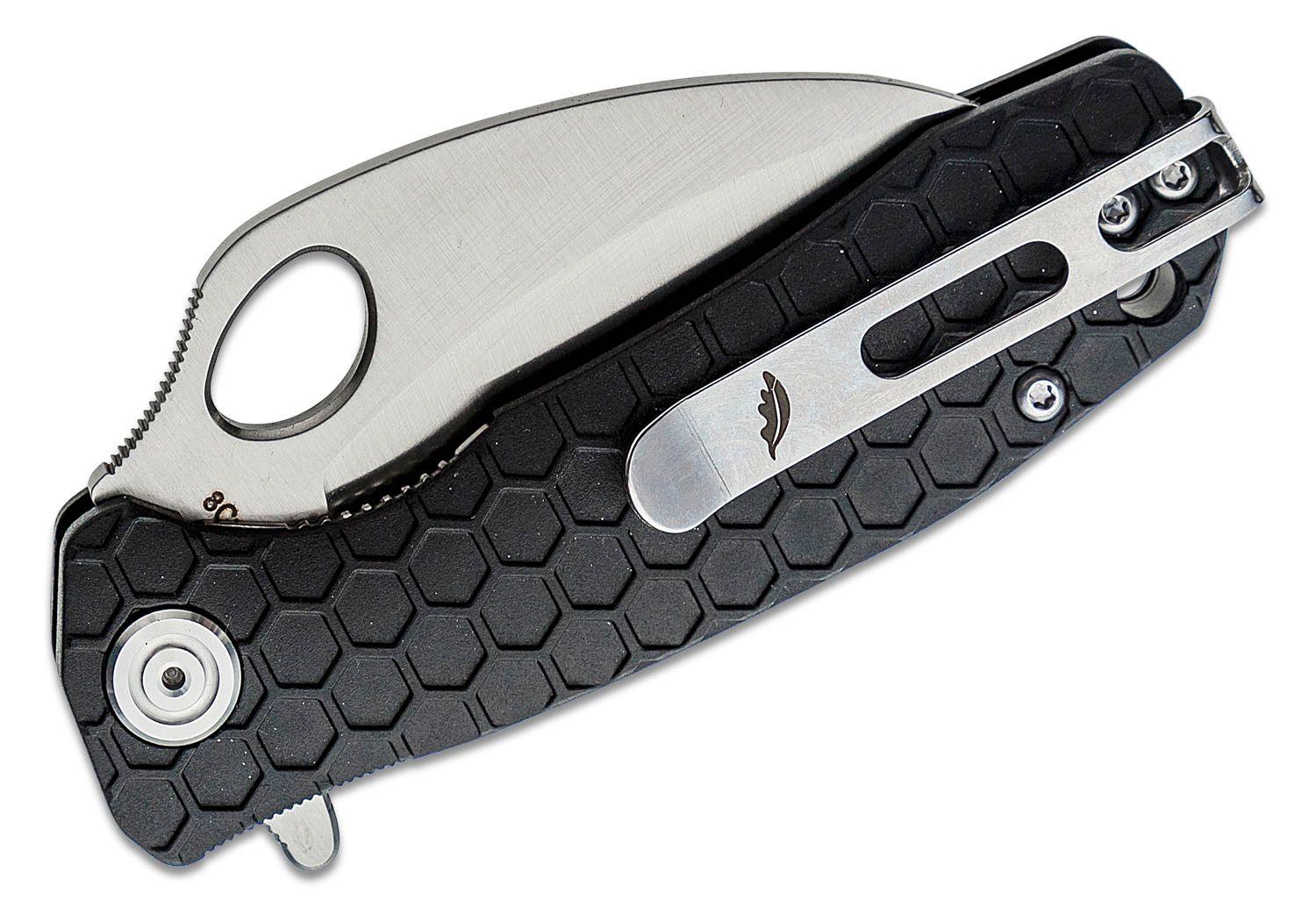 HONEY BADGER CLAW SERRATED FLIPPER - SMALL BLACK - NeonSales {{ shop.shopifyCountryName }}