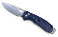 Honey Badger Beretta Cross-Bolt Drop-Point Med/Large Blue Folding Knife