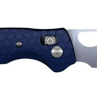 Honey Badger Beretta Cross-Bolt Drop-Point Med/Large Blue Folding Knife