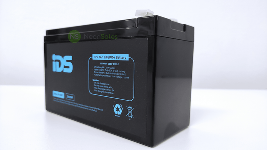 IDS 12V 7AH LITHIUM LIFEPO4 BATTERY WITH BMS - NeonSales {{ shop.shopifyCountryName }}