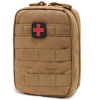 Tan IFAK MOLLE medical pouch front view