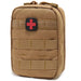 Tan IFAK MOLLE medical pouch front view