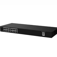 16-port Ethernet network switch for CCTV, security systems, and business networking