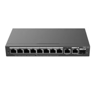 Black 16-port network switch with multiple Ethernet ports for security and CCTV systems