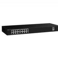 Black 16 port network ethernet switch for CCTV or security system