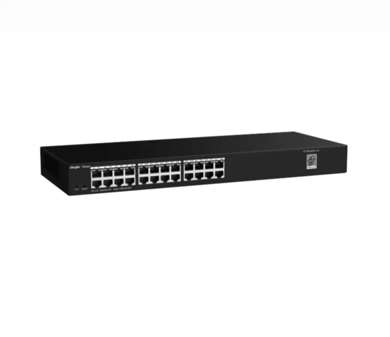 24-port black network Ethernet switch for wired LAN and security system setup