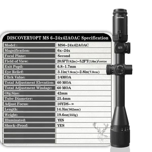 DISCOVERY MS 6-24X42 AOAC SCOPE - NeonSales {{ shop.shopifyCountryName }}