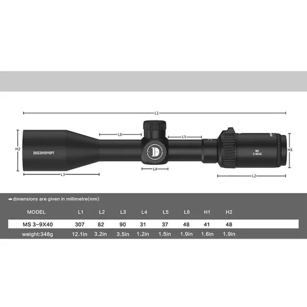 DISCOVERY MS 3-9X40 SCOPE - NeonSales {{ shop.shopifyCountryName }}