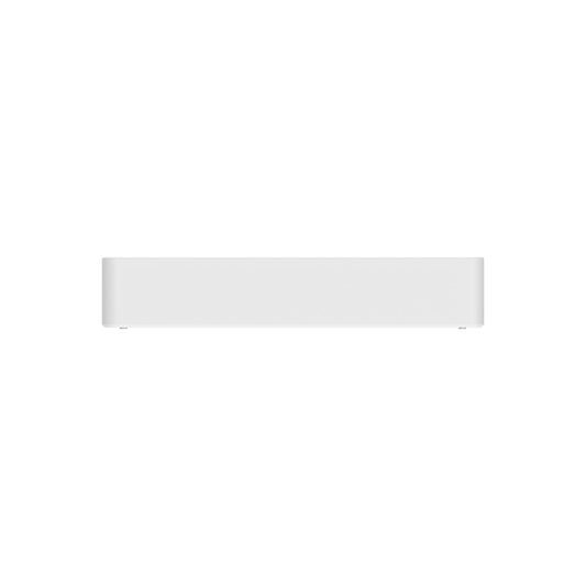 Minimalist white wireless soundbar speaker on a plain white background
