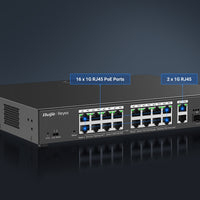 RUIJIE RG-ES220GS-P NETWORK SWITCH - 20G 16POE 2SF - NeonSales {{ shop.shopifyCountryName }}