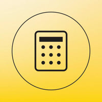 Black keypad or calculator icon on a yellow gradient background, security concept
