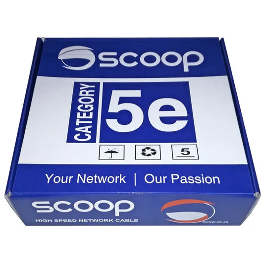 SCOOP CAT5E 100M CCA GREY CABLE