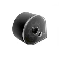Black air rifle 5.5mm magazine on white background, spare part accessory