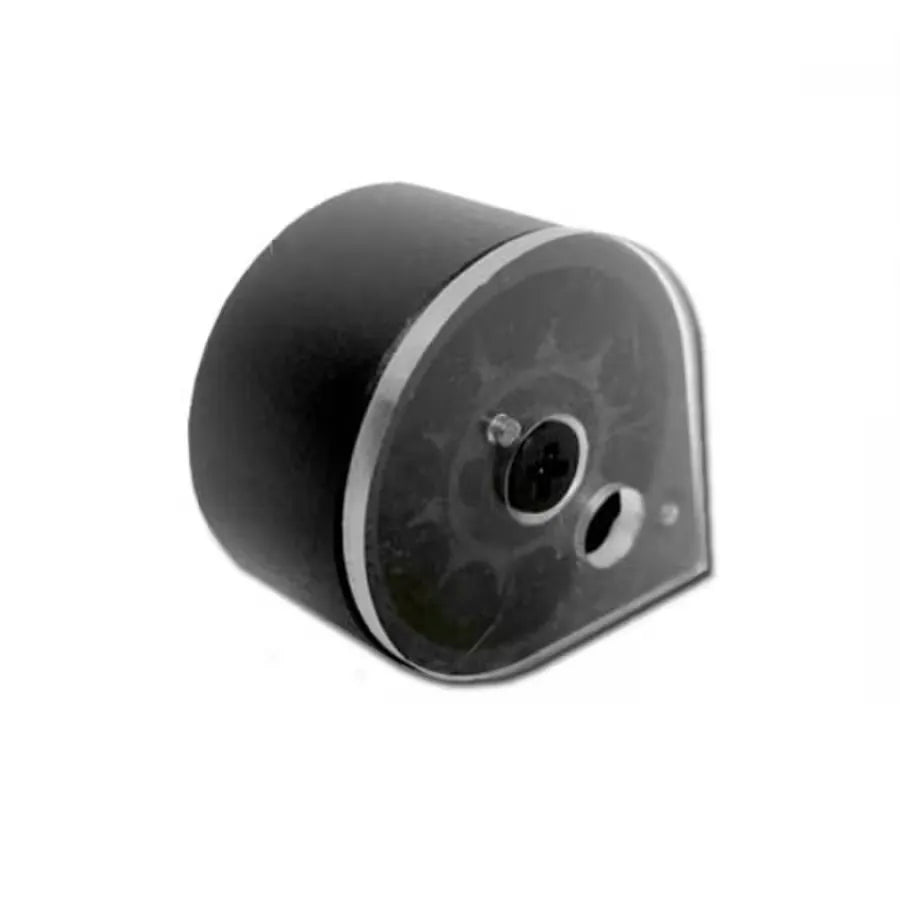 Black air rifle 5.5mm magazine on white background, spare part accessory