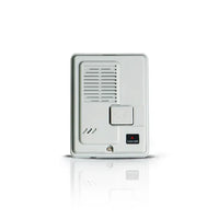 White Kocom intercom door speaker with grill vents and button, security system component