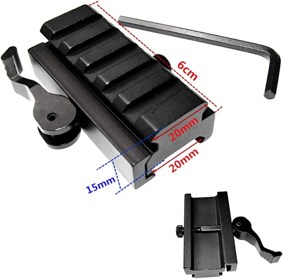 PICATINNY RISER WITH QUICK DETACH - L-60MM H-15MM - NeonSales {{ shop.shopifyCountryName }}
