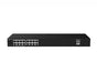 16-port black network switch with front Ethernet ports, ideal for CCTV and security systems