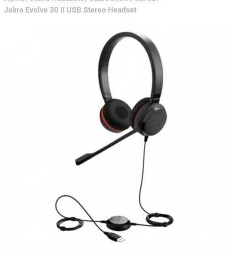 Jabra Evolve 30 II corded black stereo headset