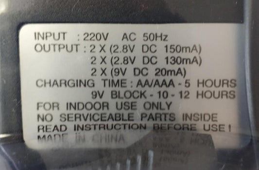 JIABAO A636 AA/ AAA 9V BATTERY CHARGER - NeonSales {{ shop.shopifyCountryName }}