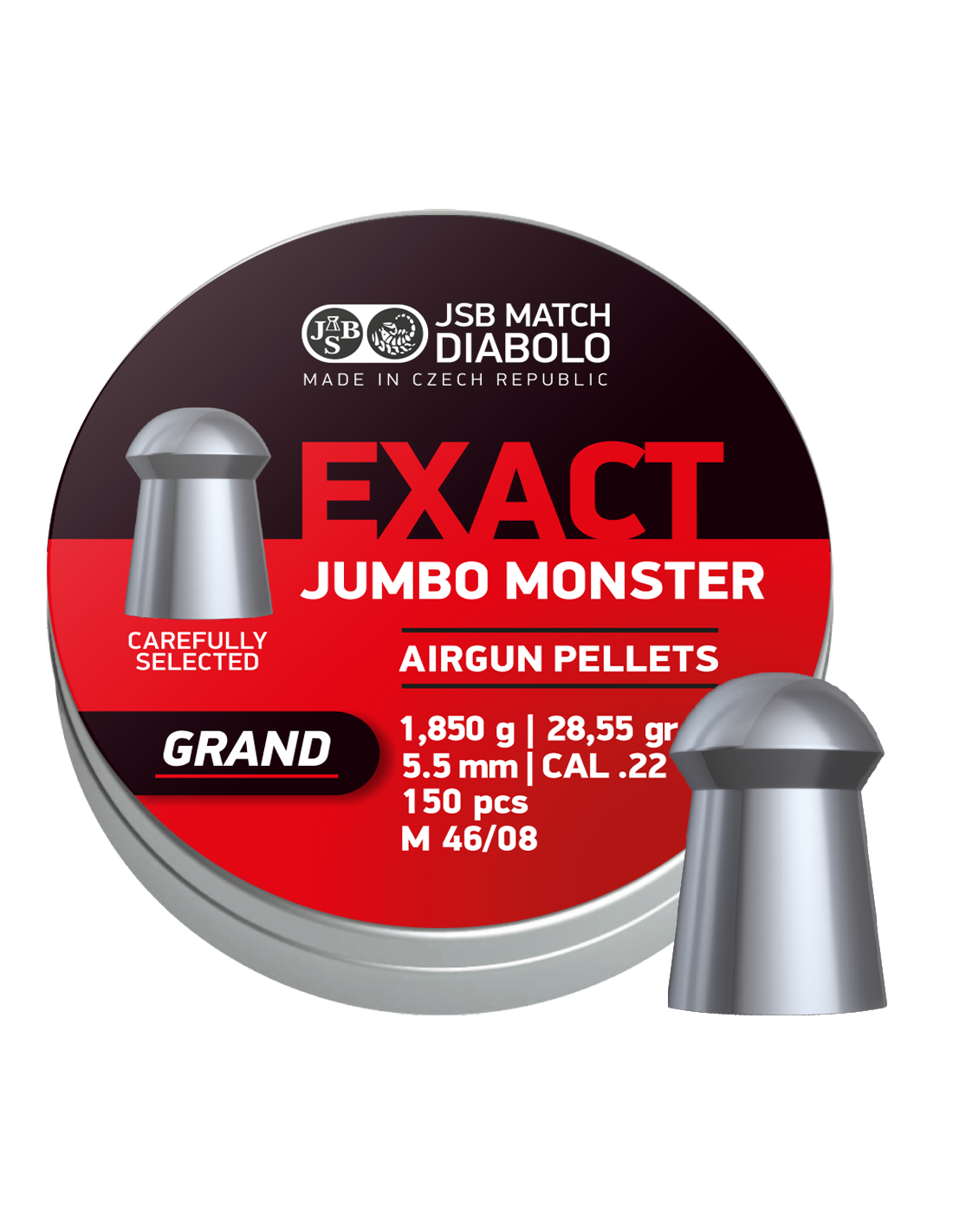 JSB .22 JUMBO MONSTER GRAND 28.55GR - 150's - NeonSales {{ shop.shopifyCountryName }}