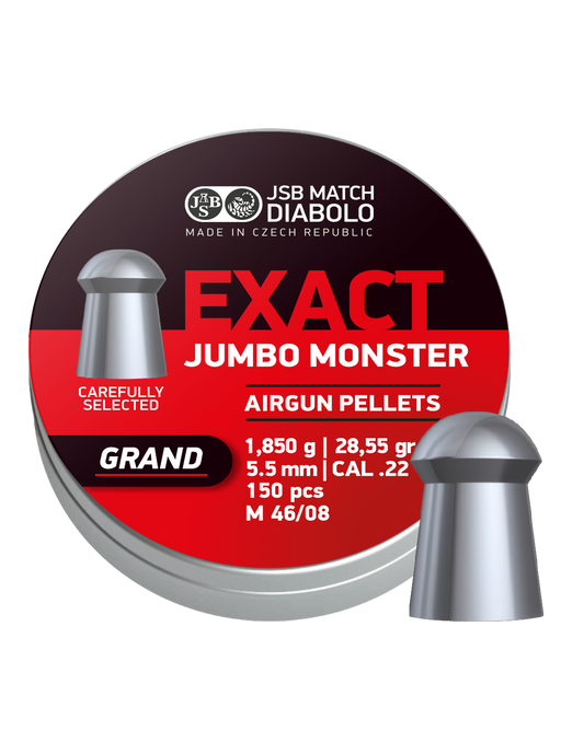 JSB .22 JUMBO MONSTER GRAND 28.55GR - 150's - NeonSales {{ shop.shopifyCountryName }}