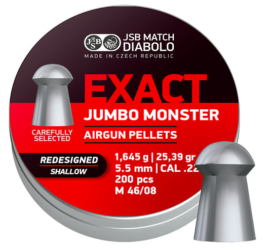 JSB .22 MONSTER REDESIGNED SHALLOW 25.39GR - 200's - NeonSales {{ shop.shopifyCountryName }}
