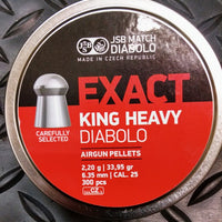 JSB .25 CAL EXACT KING HEAVY 33.95GR - 300's - NeonSales {{ shop.shopifyCountryName }}