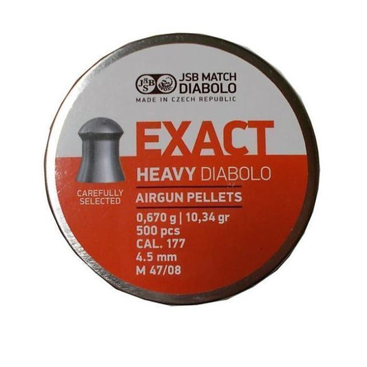 JSB 4.52MM EXACT HEAVY 10.34GR- 500'S - NeonSales {{ shop.shopifyCountryName }}