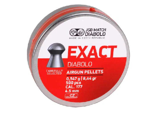 JSB EXACT DIABOLO .177 (4.53MM) 8.44GR - 500's - NeonSales {{ shop.shopifyCountryName }}