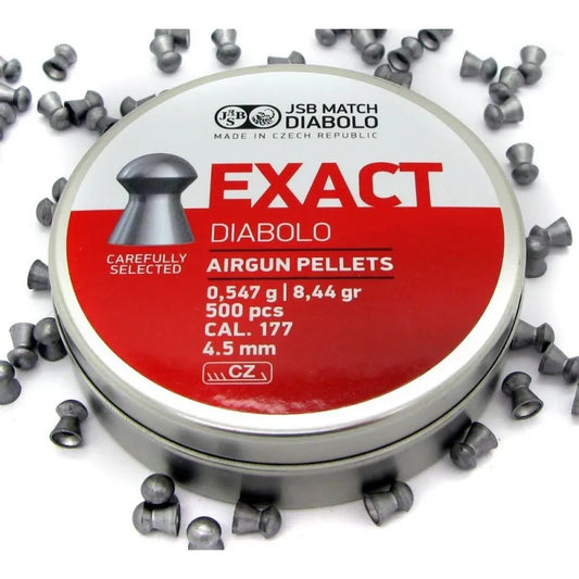 JSB EXACT DIABOLO .177 (4.53MM) 8.44GR - 500's - NeonSales {{ shop.shopifyCountryName }}