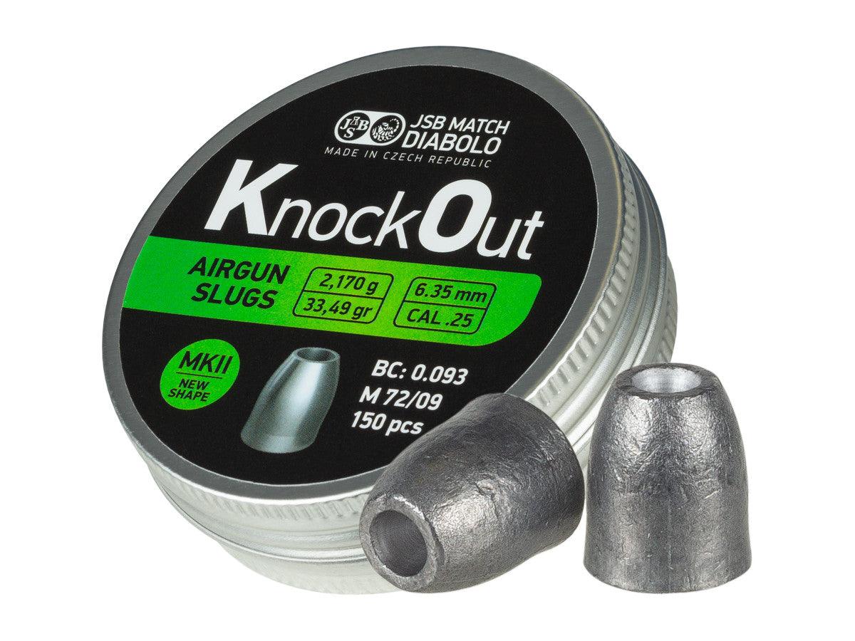 JSB KNOCK OUT 6.35MM (33.49GR) MK II - 150's - NeonSales {{ shop.shopifyCountryName }}