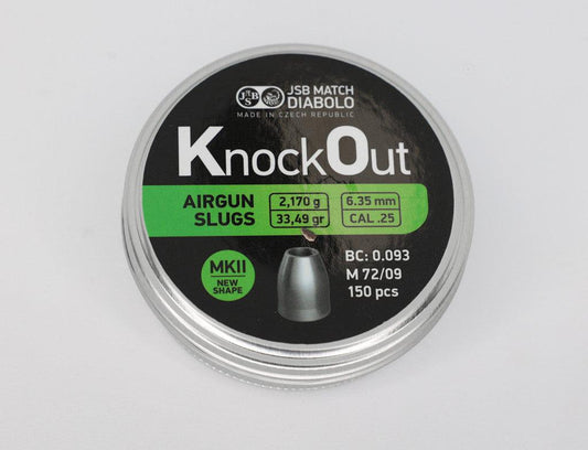 JSB KNOCK OUT 6.35MM (33.49GR) MK II - 150's - NeonSales {{ shop.shopifyCountryName }}