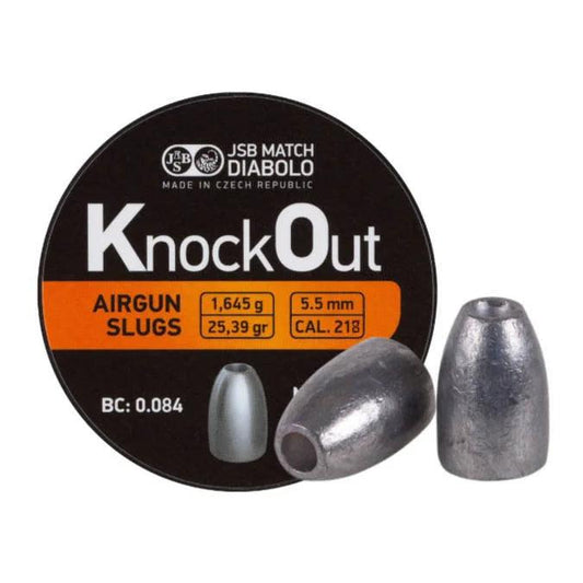 JSB KNOCKOUT (KO) SLUGS 25.39GR, .218 - 200's - NeonSales {{ shop.shopifyCountryName }}