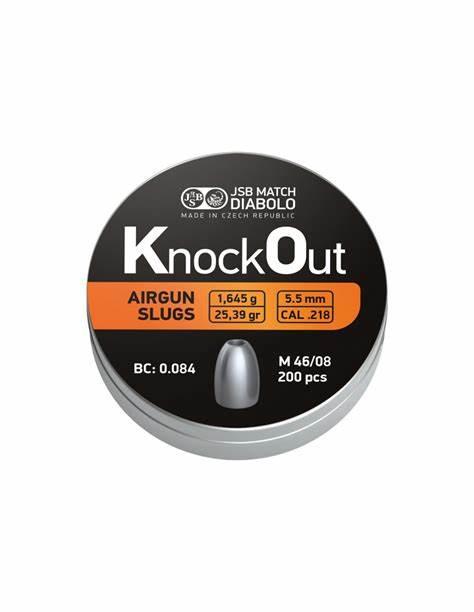 JSB KNOCKOUT (KO) SLUGS 25.39GR, .218 - 200's - NeonSales {{ shop.shopifyCountryName }}
