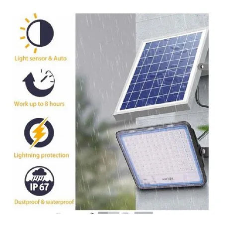 JT-CLEAR SOLAR FLOOD LAMP W/ SOLAR PANEL, 400W - NeonSales South Africa