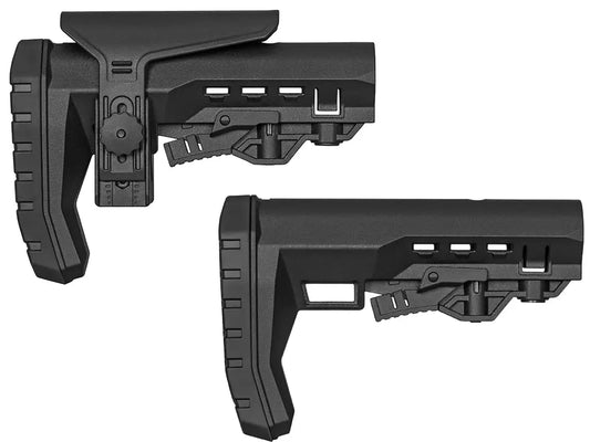 Key Arma ATOM-CP black buttstock with removable cheek riser comparison