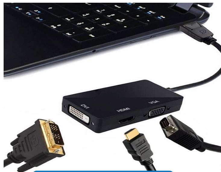 ANDOWL Q-DP3 DISPLAYPORT ADAPTER-4K HDMI/VGA/DVI