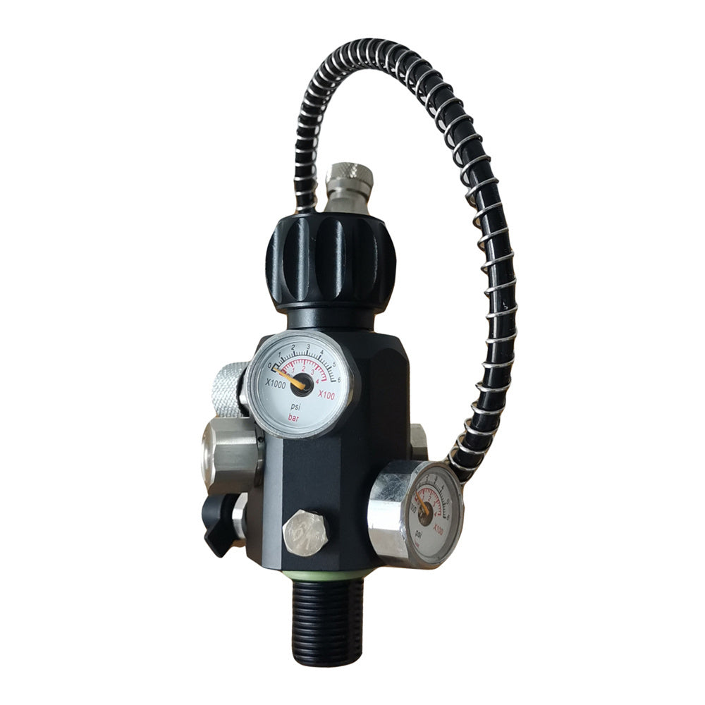 M18X1.5 DUAL GAUGE HPA FILL STATION - ALUMINIUM