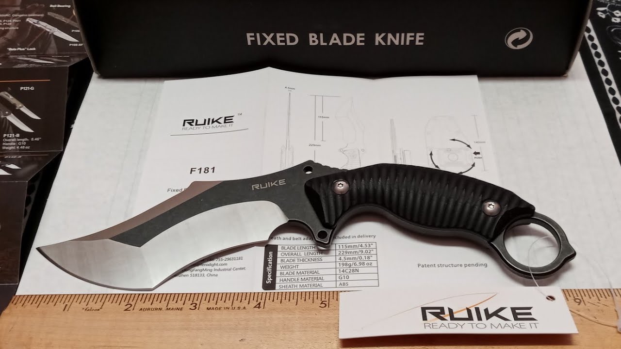 RUIKE KNIFE F181-B1 BLACK/SILVER