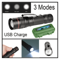 MINI LED FLASHLIGHT, 14500, W/ CASE & CHARGER - NeonSales {{ shop.shopifyCountryName }}