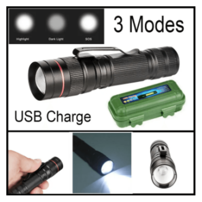 MINI LED FLASHLIGHT, 14500, W/ CASE & CHARGER - NeonSales South Africa