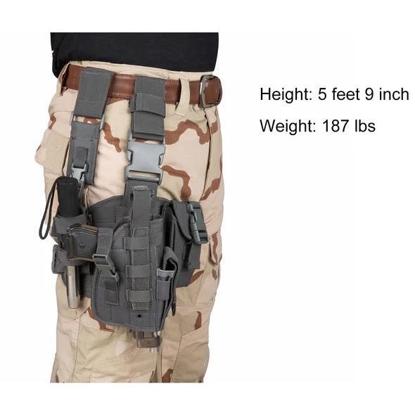 MOLLE DROPLEG PLATFORM W/ POUCHES - BLACK - NeonSales South Africa