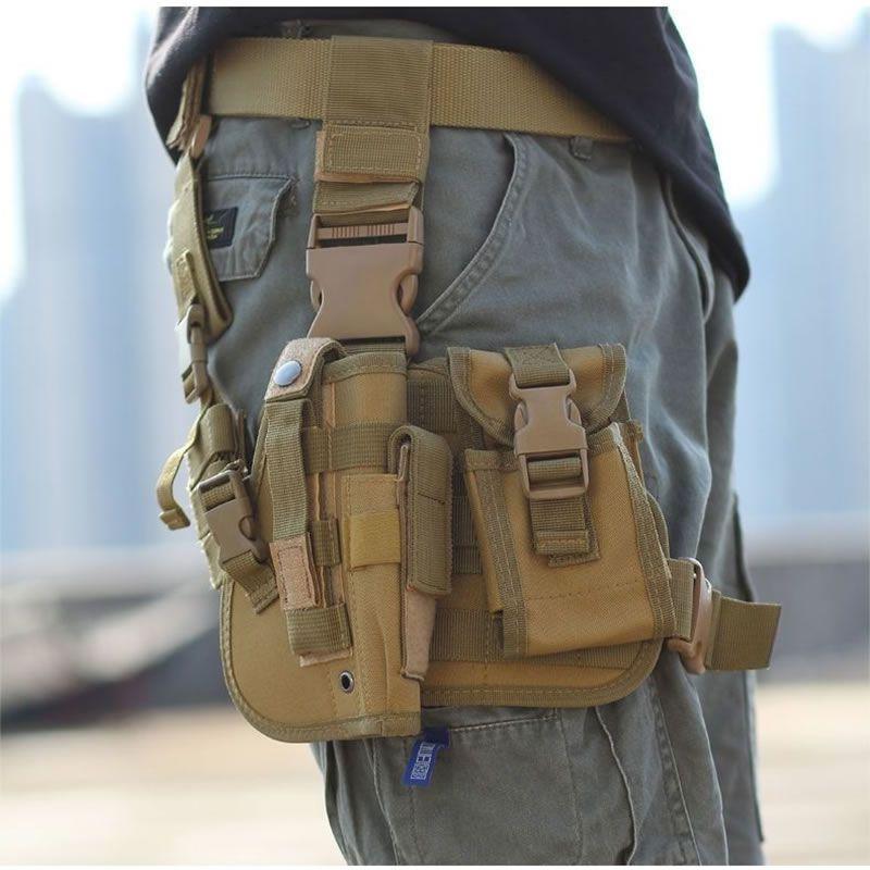 MOLLE DROPLEG PLATFORM W/ POUCHES - BLACK - NeonSales South Africa